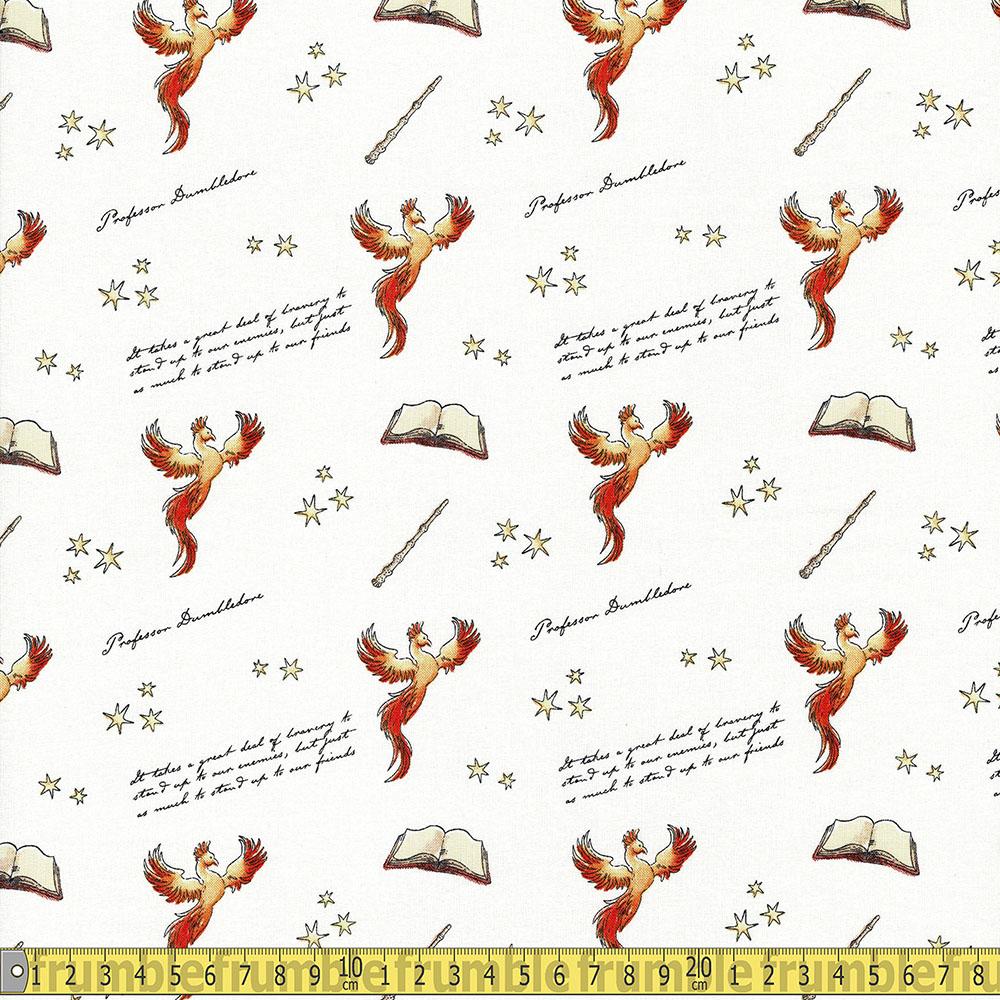 Harry Potter Dumbledore White Fabric by Camelot