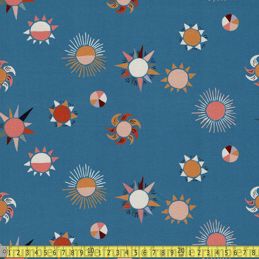 Cloud 9 Fabrics - Arid Wilderness - Scorching Heay Blue Sewing and Dressmaking Fabric