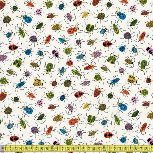 Cloud 9 Organic Cottons - Through The Window - Little Creatures Cream - Sewing and Dressmaking Fabric