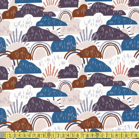 Cotton and Steel - Dear Isla - Hilltop - Waterdrop Sewing and Dressmaking Fabric
