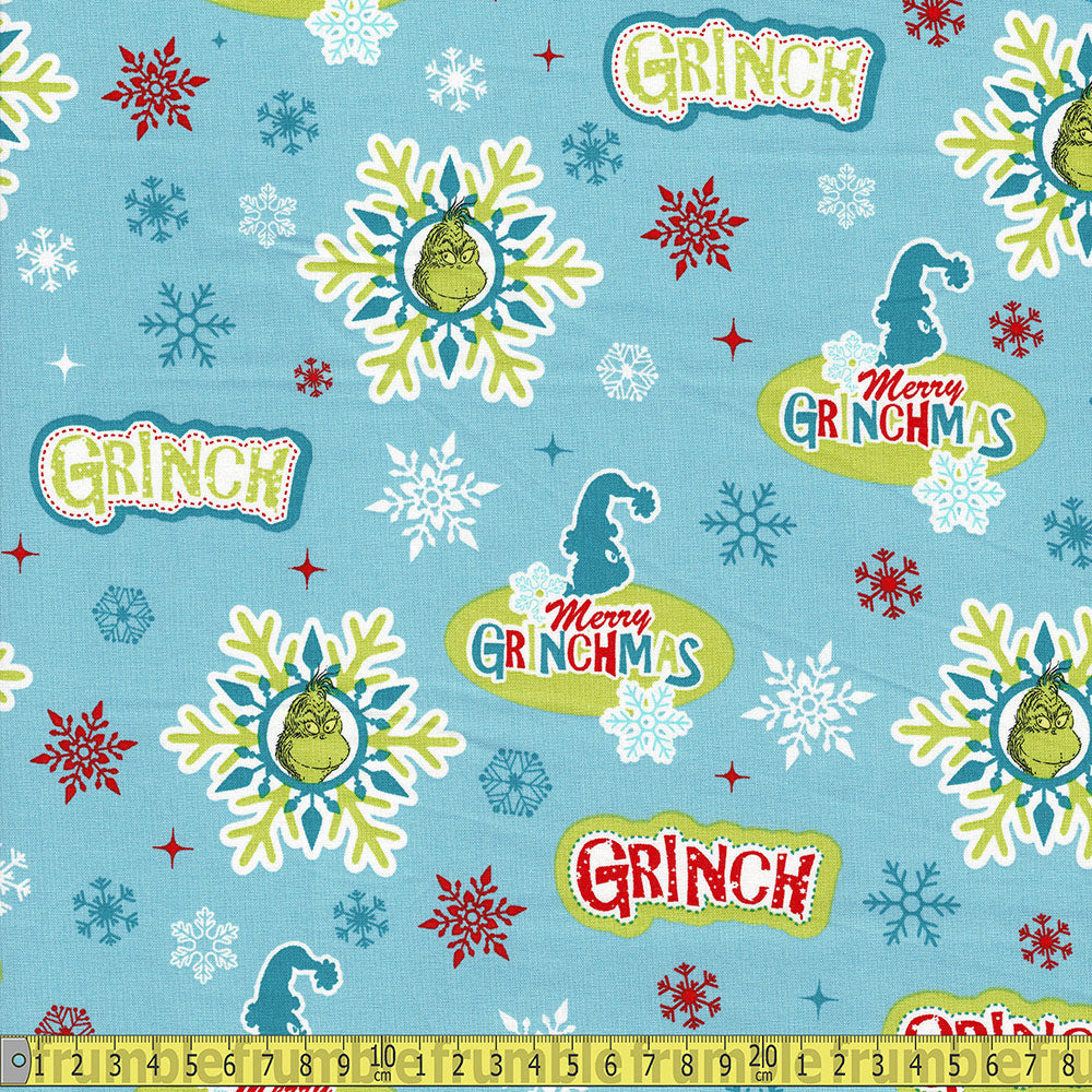 Craft Cotton Company - Dr Seuss The Grinch - Merry Grinchmas Sewing and Dressmaking Fabric