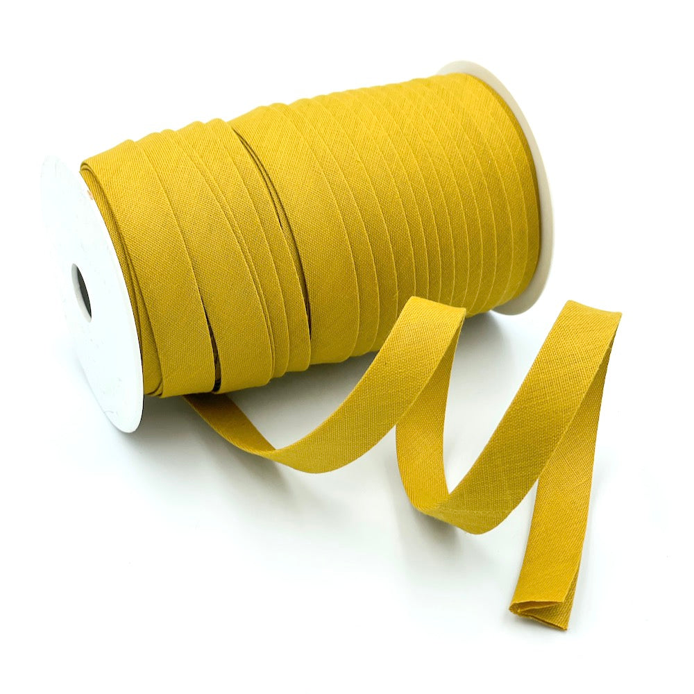 25m Reel of Plain 12mm Double Fold Bias Binding