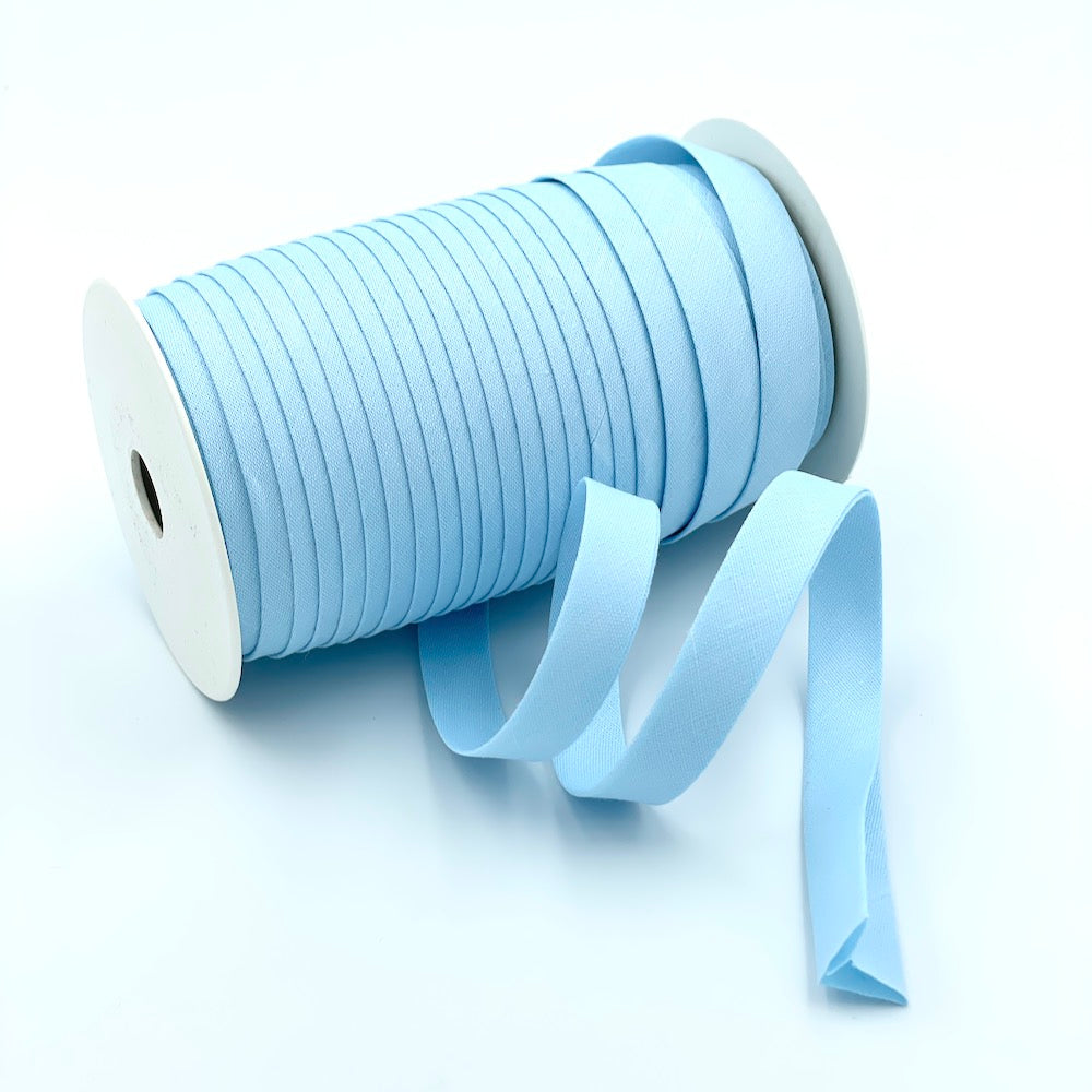 25m Reel of Plain 12mm Double Fold Bias Binding