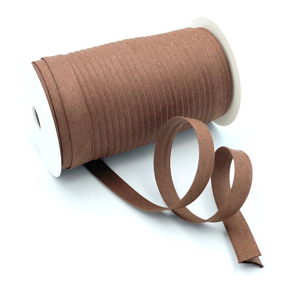 25m Reel of Plain 12mm Double Fold Bias Binding