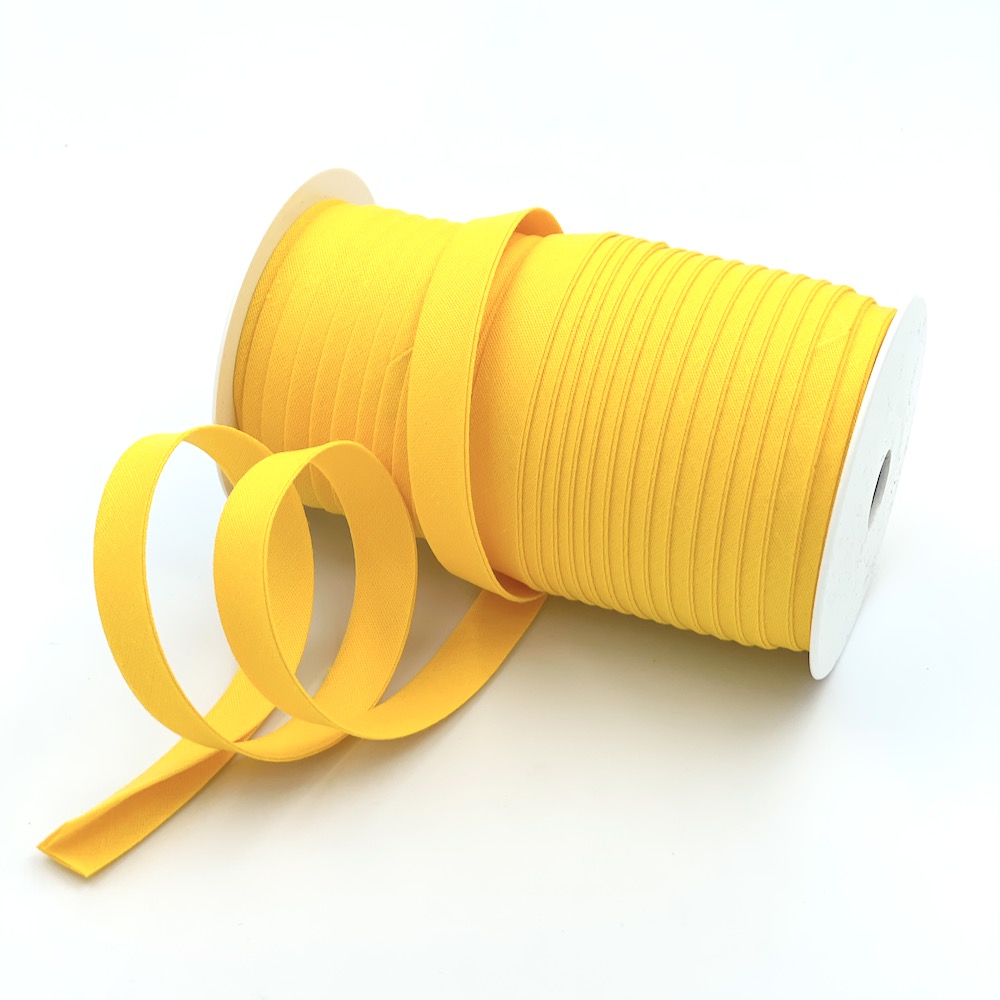 25m Reel of Plain 12mm Double Fold Bias Binding