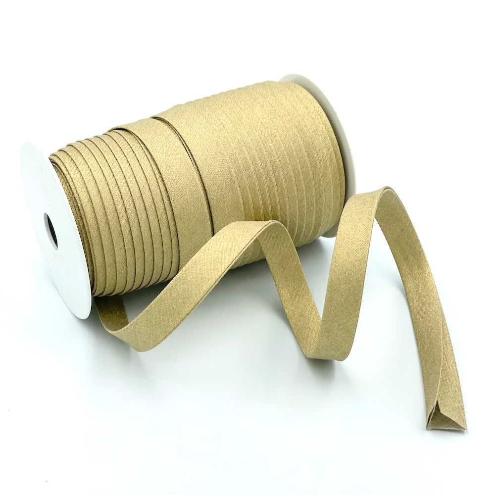 25m Reel of Plain 12mm Double Fold Bias Binding