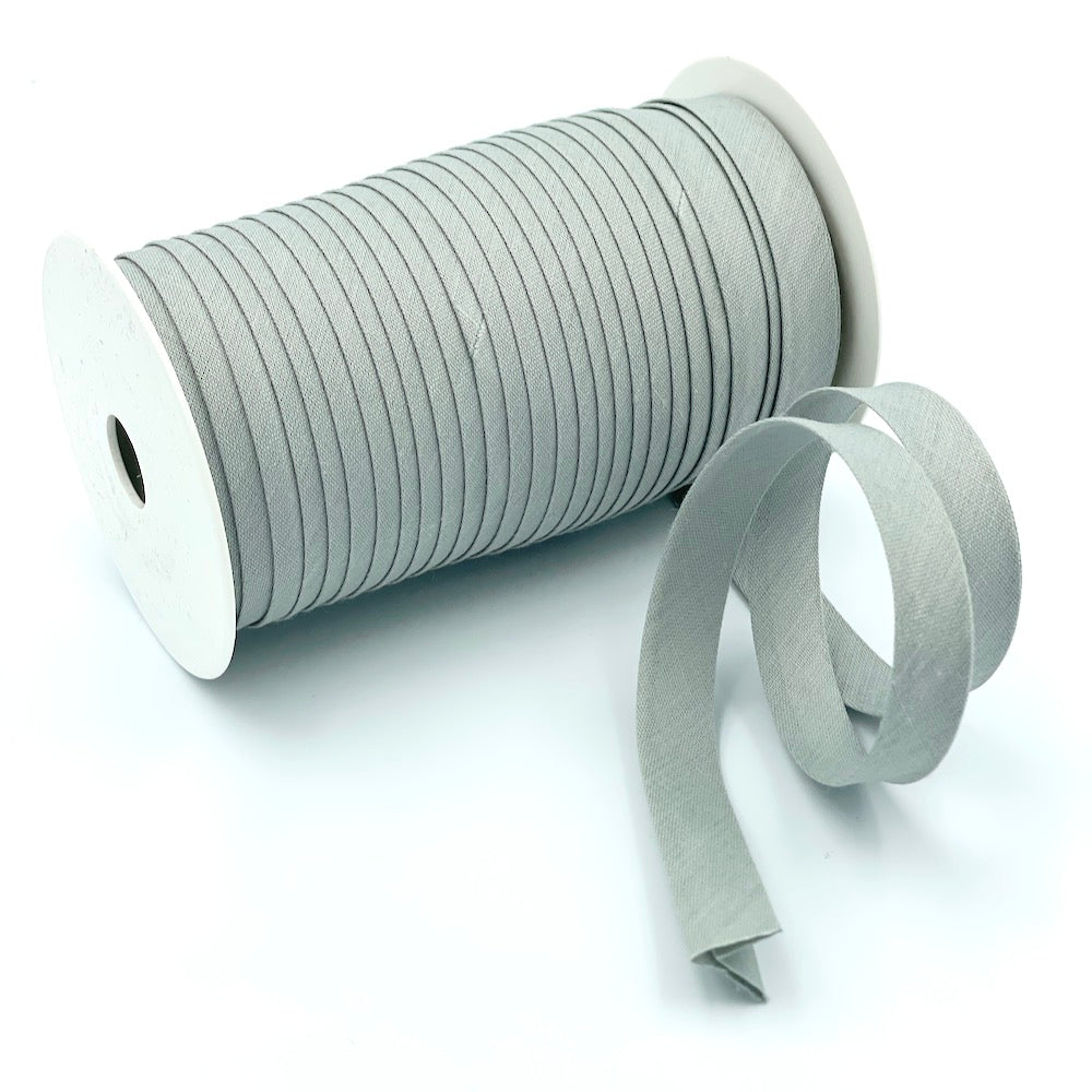 25m Reel of Plain 12mm Double Fold Bias Binding