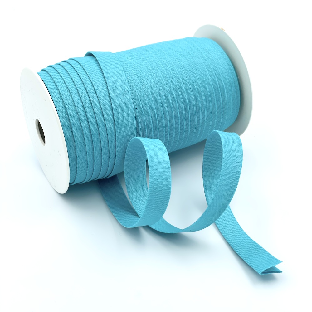 25m Reel of Plain 12mm Double Fold Bias Binding