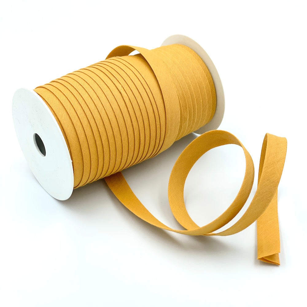 25m Reel of Plain 12mm Double Fold Bias Binding