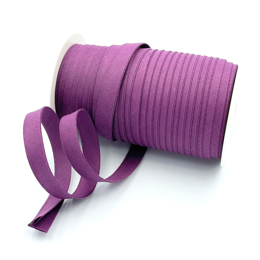 25m Reel of Plain 12mm Double Fold Bias Binding