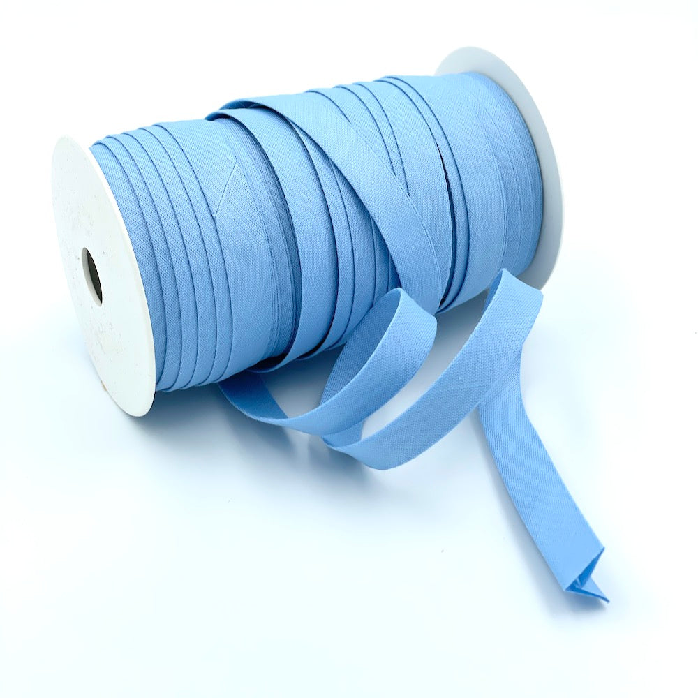 25m Reel of Plain 12mm Double Fold Bias Binding