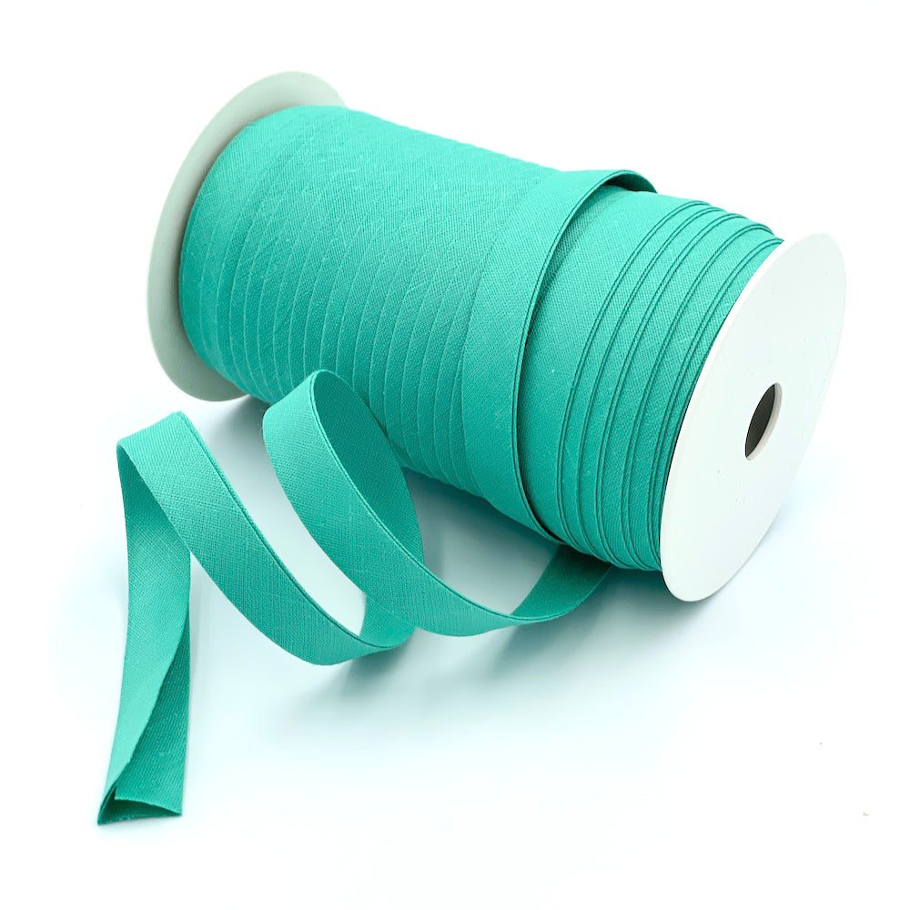 25m Reel of Plain 12mm Double Fold Bias Binding