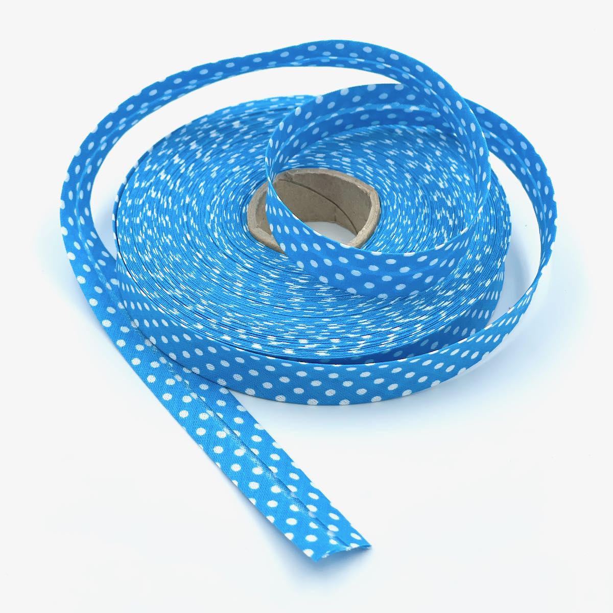 25m Reel of 18mm Polka Dot Bias Binding