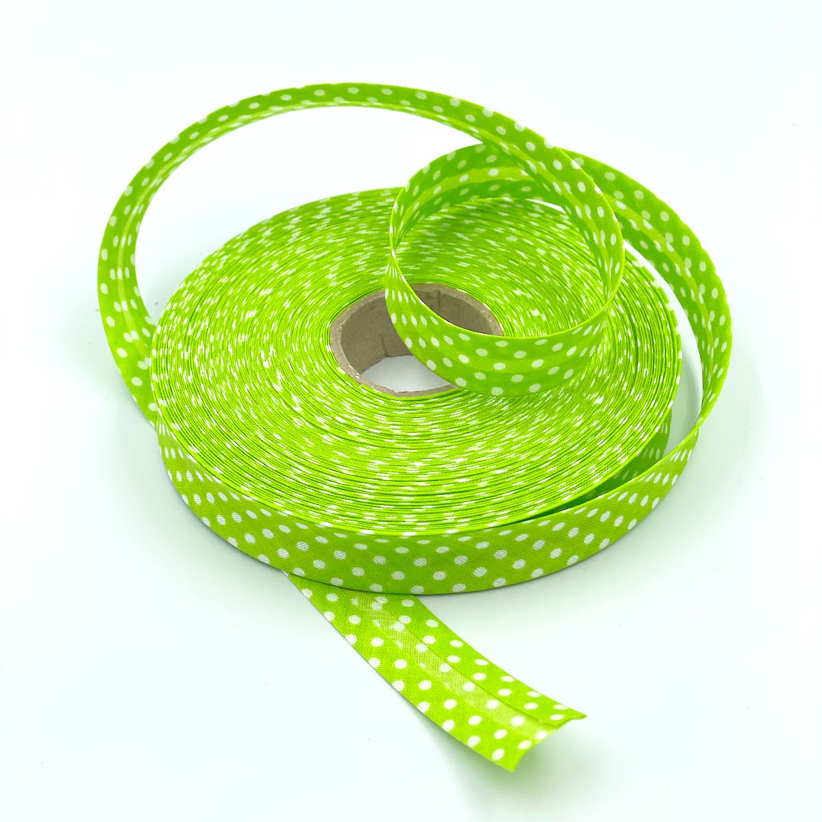 25m Reel of 18mm Polka Dot Bias Binding