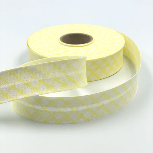25m Reel of 25mm Grid Check Bias Binding