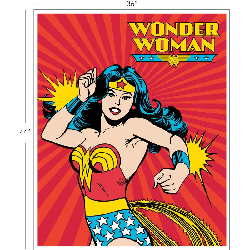 DC Comics II Wonder Woman 90cm Panel in Red - Frumble Fabrics