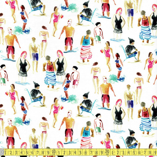 Dear Stella - BEACH DAY White - Sewing and Dressmaking Fabric