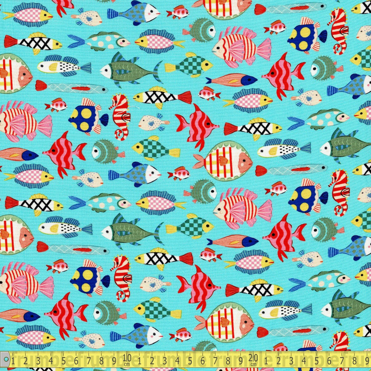 Dear Stella - FISH SHOAL Methyl - Sewing and Dressmaking Fabric