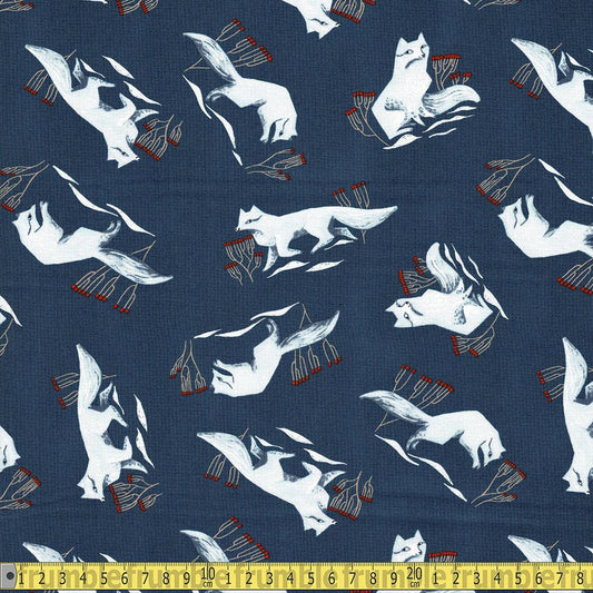 Dear Stella - Frosty Forage - Foxes Quartz Sewing and Dressmaking Fabric