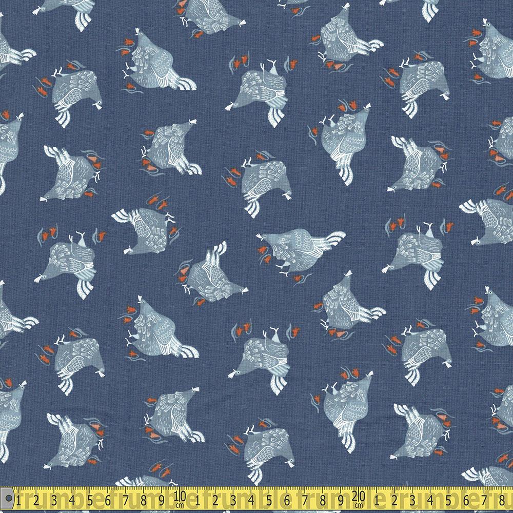 Dear Stella - Poppy Prairie - Chickens Teal Sewing Fabric