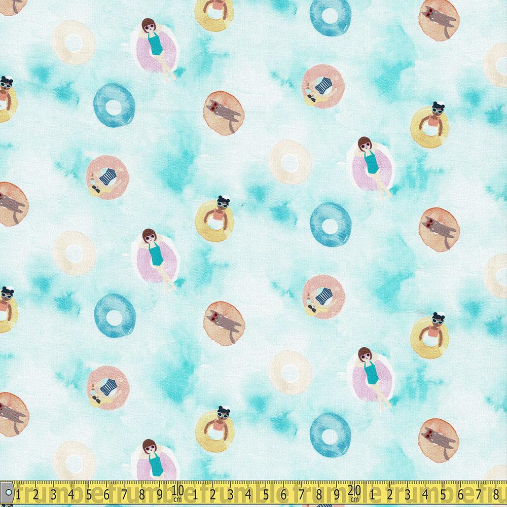 Dear Stella - Summer Lovin - Pool Floats Multi Sewing and Dressmaking Fabric