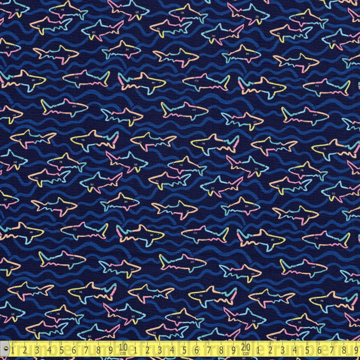 Dear Stella - THE SHARK SIDE Persian - Sewing and Dressmaking Fabric