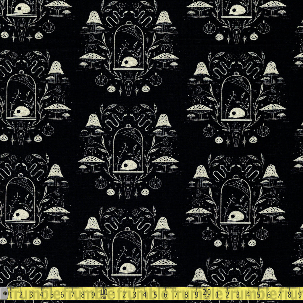 Dear Stella Fabric - Spooky Toile - Black Sewing and Dressmaking Fabric