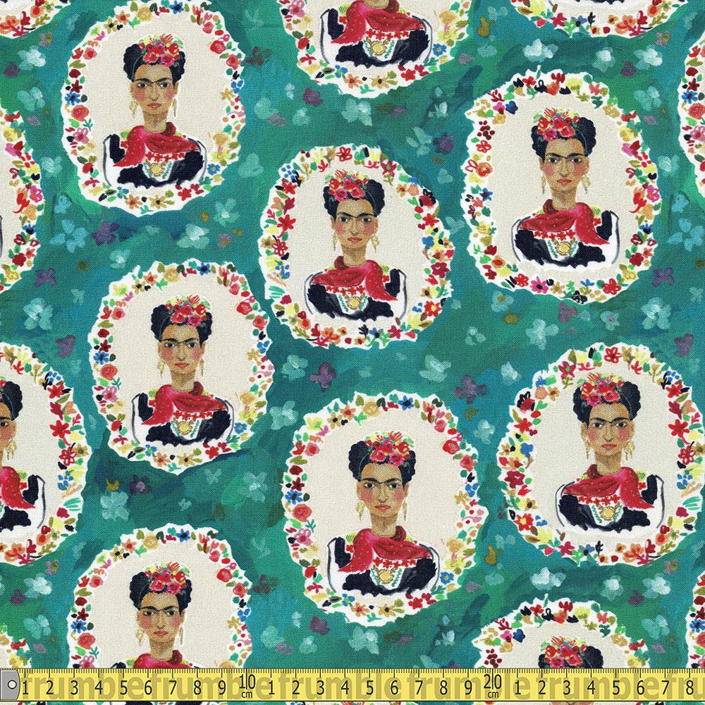 Viva Mexico Viva La Vida Frida Kahlo Multi - Frumble Fabrics