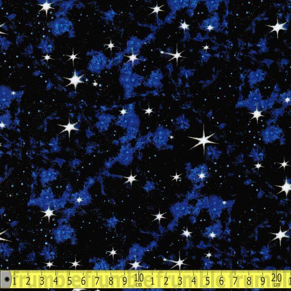 In Space Galaxy Stars Blue - Frumble Fabrics