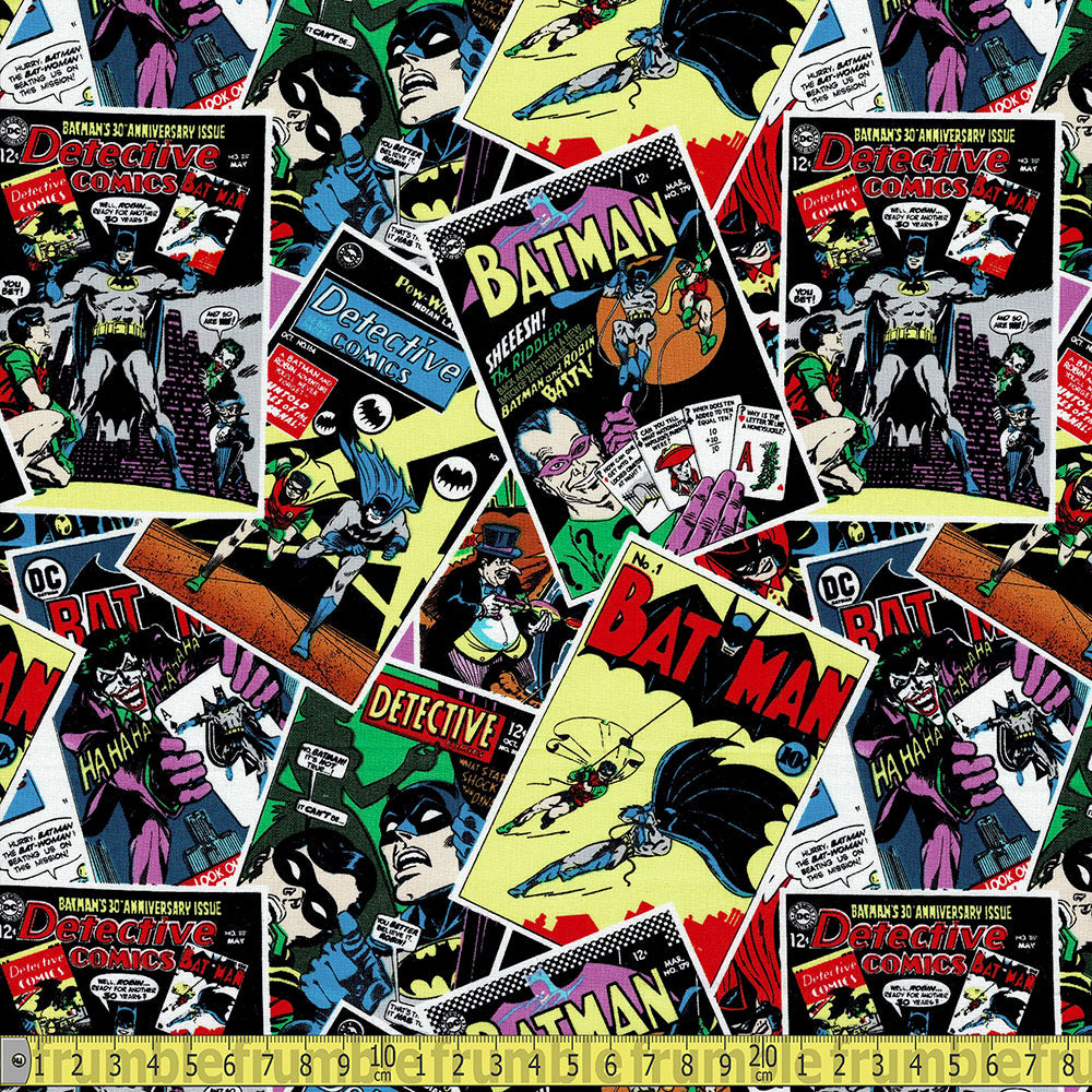 Eugene Textiles - Batman - Comic Stack Toss Multi Sewing and Dressmaking Fabric