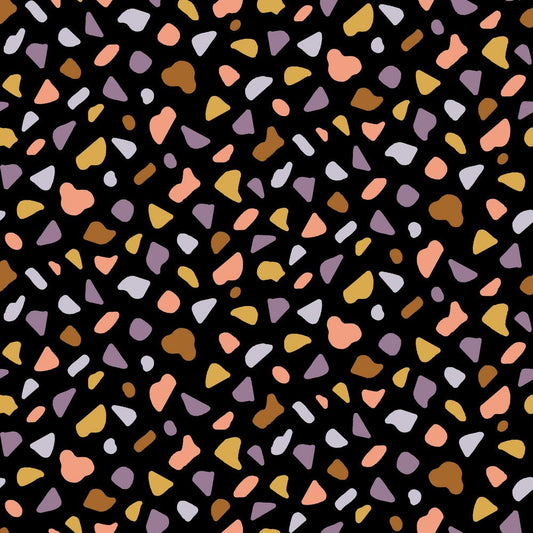 Graphic Dots - GOTS Organic Printed Jersey - Black Sewing and Dressmaking Fabric