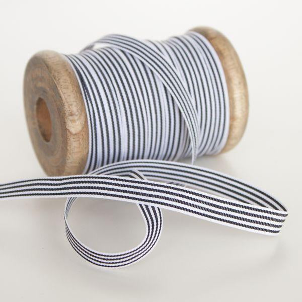 Four Stripe Black Ribbon (Per Metre) - Frumble Fabrics