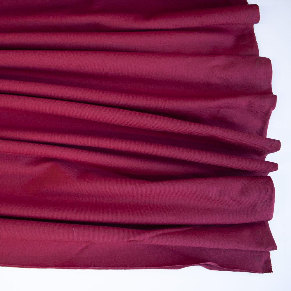 Burgundy Premium Plain Cotton/Spandex Jersey - Frumble Fabrics