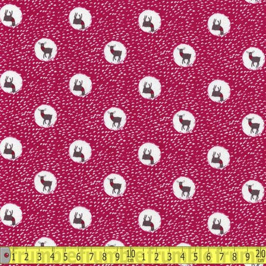 Trefle Spotty Deer Pink Cotton Sateen - Frumble Fabrics