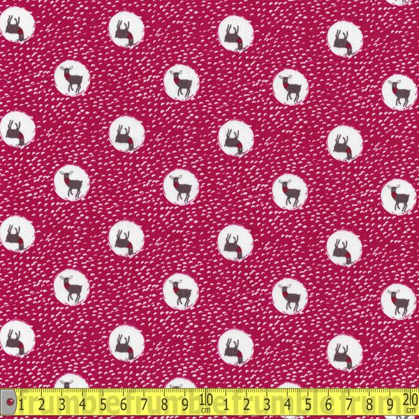 Trefle Spotty Deer Pink Cotton Sateen - Frumble Fabrics