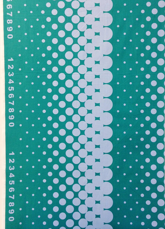 First Of Infinity Border Dot Teal - Frumble Fabrics