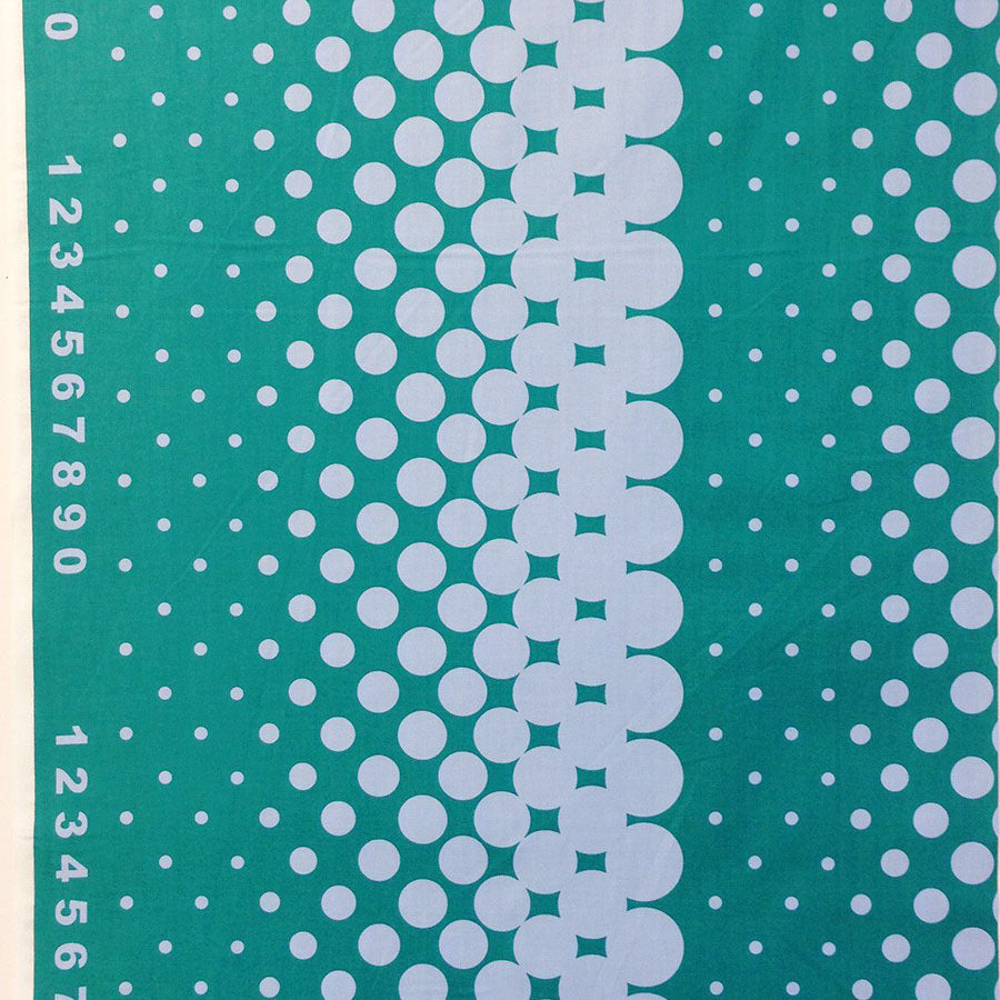 First Of Infinity Border Dot Teal - Frumble Fabrics