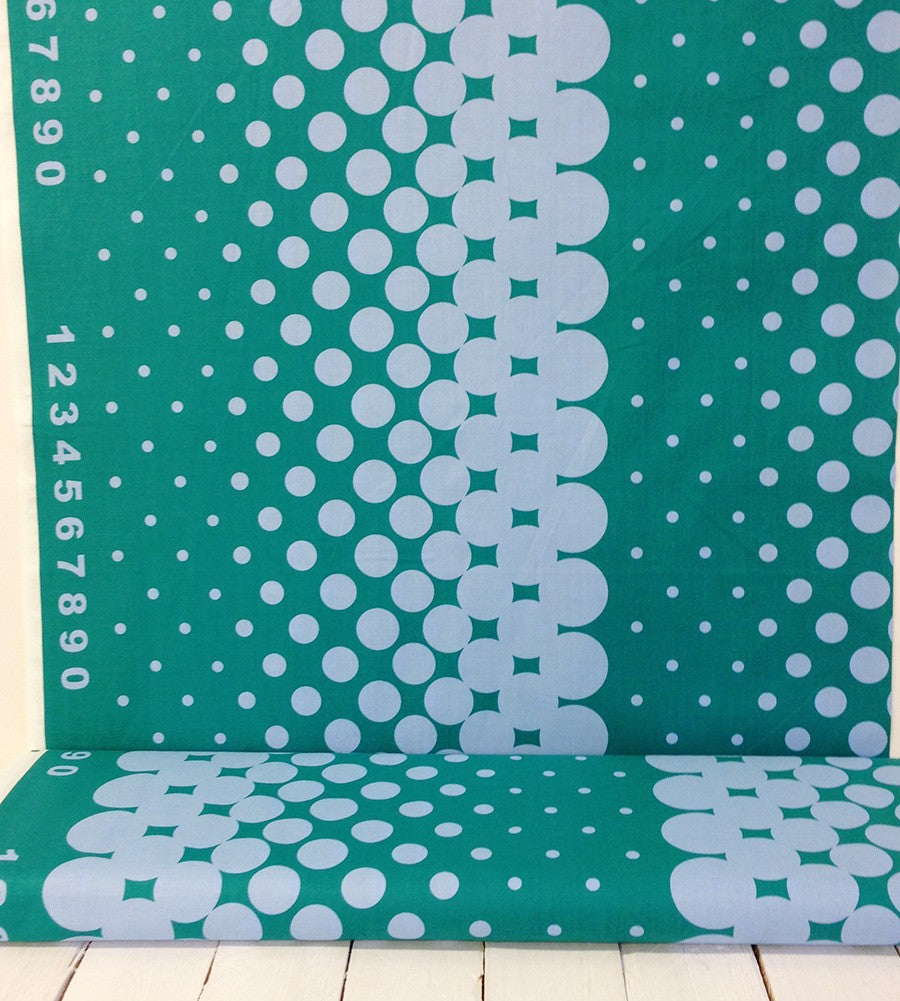 First Of Infinity Border Dot Teal - Frumble Fabrics