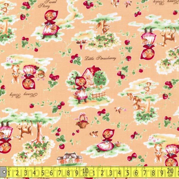 Little Red Riding Hood Retro Orange - Frumble Fabrics