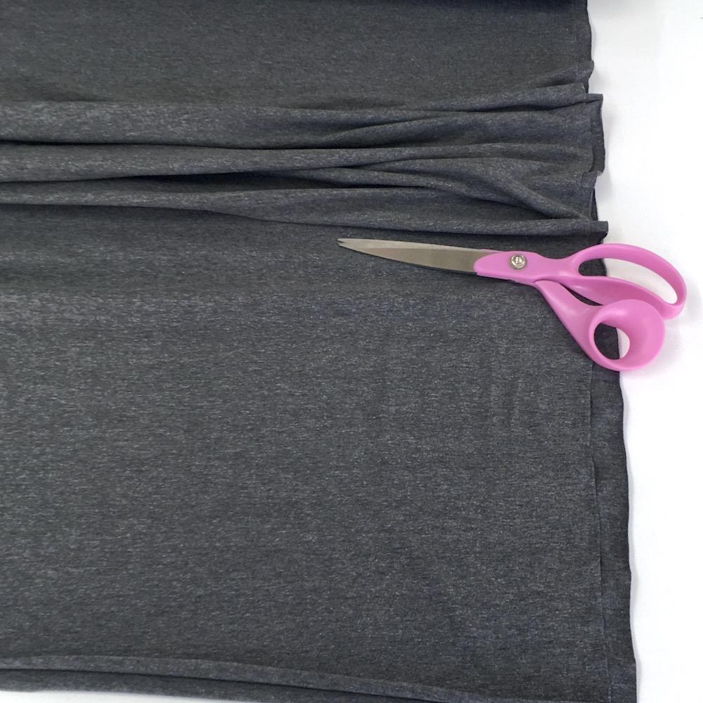 Melange Jersey Solids - Marl Cotton Knit - Medium Grey Sewing and Dressmaking Fabric