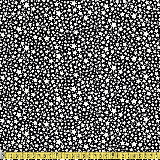 Michael Miller - Super Feed - Starlettes Glow In The Dark Black Sewing Fabric