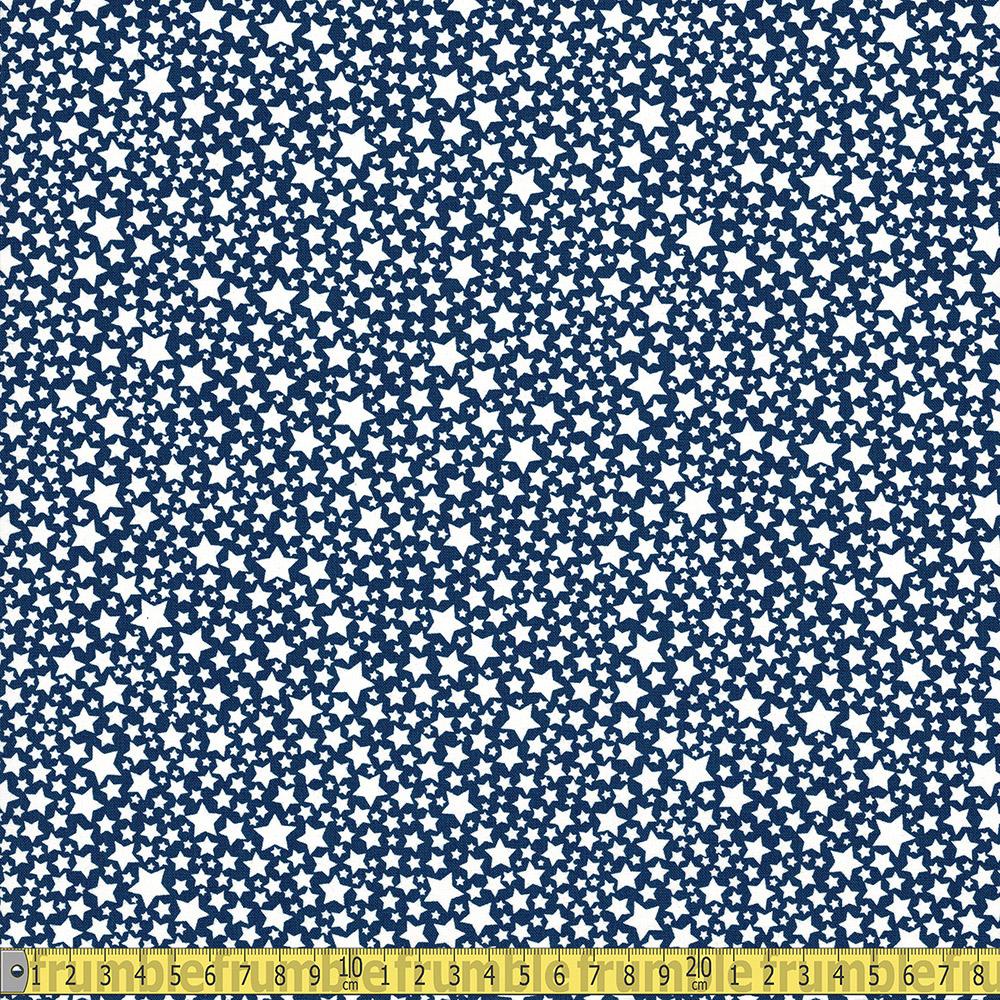 Michael Miller - Super Fred - Starlettes Glow In The Dark Navy Sewing and Dressmaking Fabric