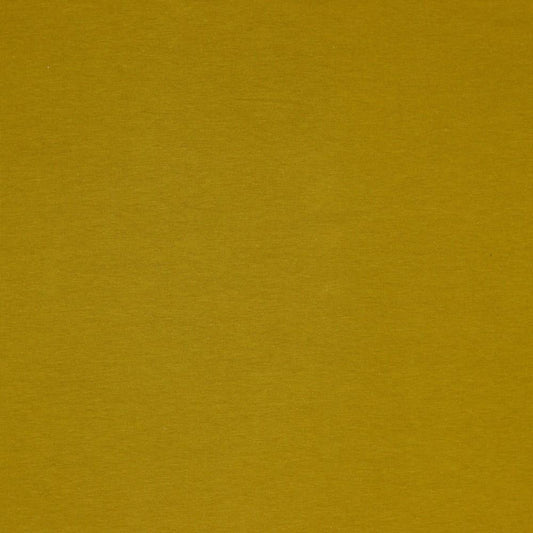 Organic Jersey Solids - GOTS Cotton Knit - Dark Mustard Sewing and Dressmaking Fabric