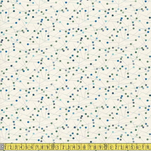 Paintbrush Studio - Sewing Mood - Pins Green Blue Sewing Fabric