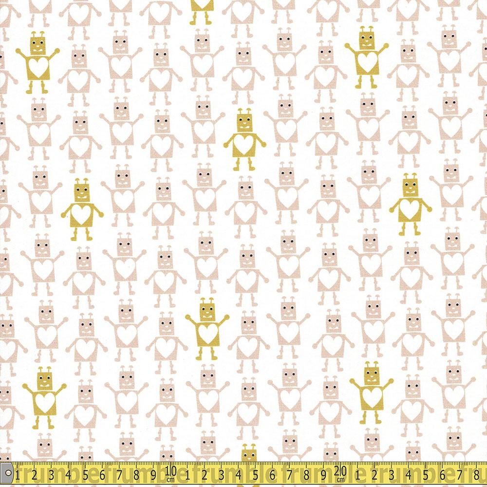 Paintbrush Studio - Shoot For The Stars - Robot Love Pink Sewing and Dressmaking Fabric