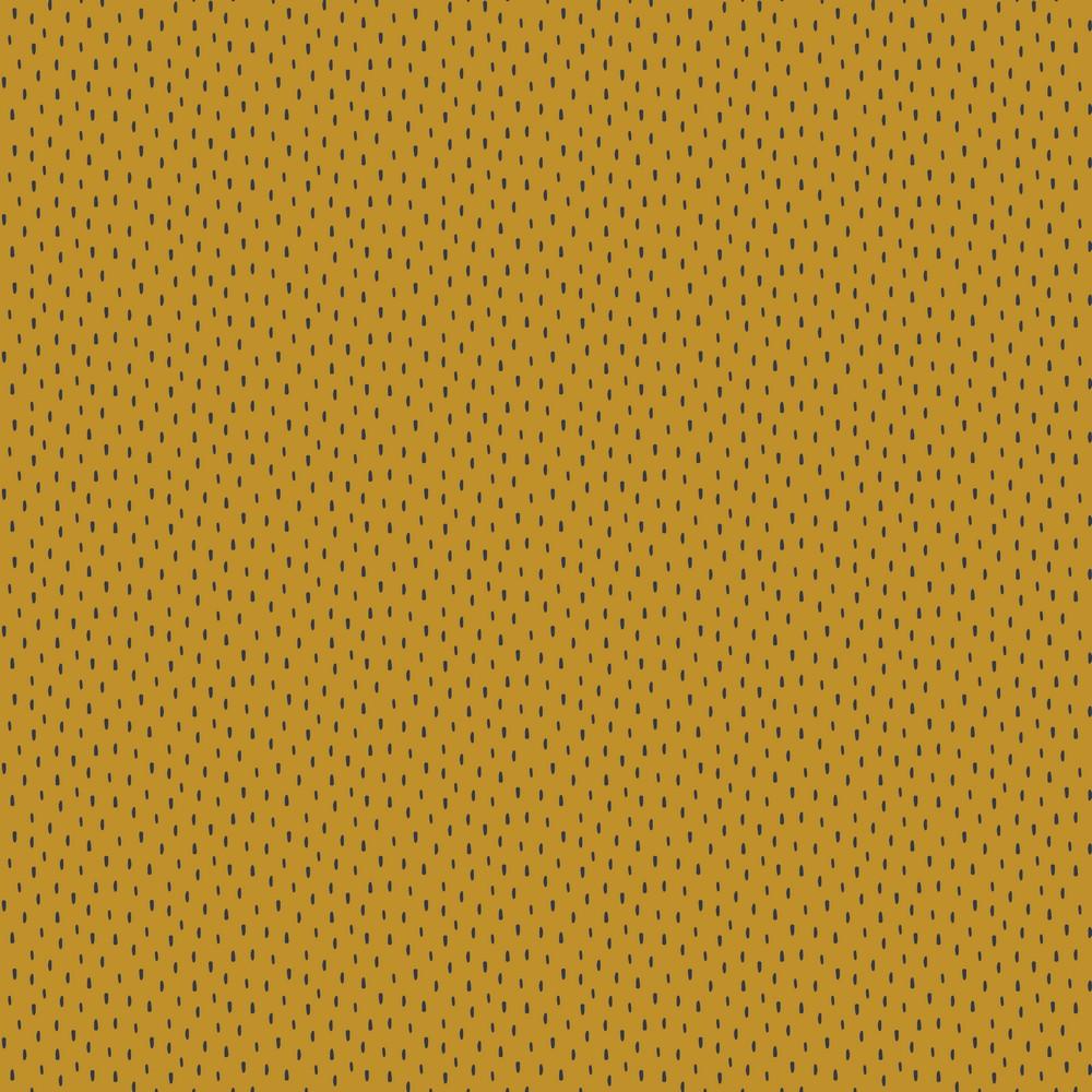 Rain Stripes - GOTS Organic Soft Sweat - Mustard Sewing and Dressmaking Fabric
