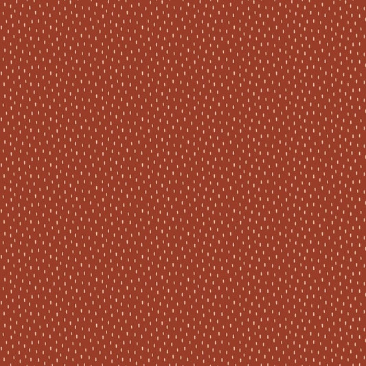 Rain Stripes - GOTS Organic Soft Sweat - Terracotta Sewing and Dressmaking Fabric