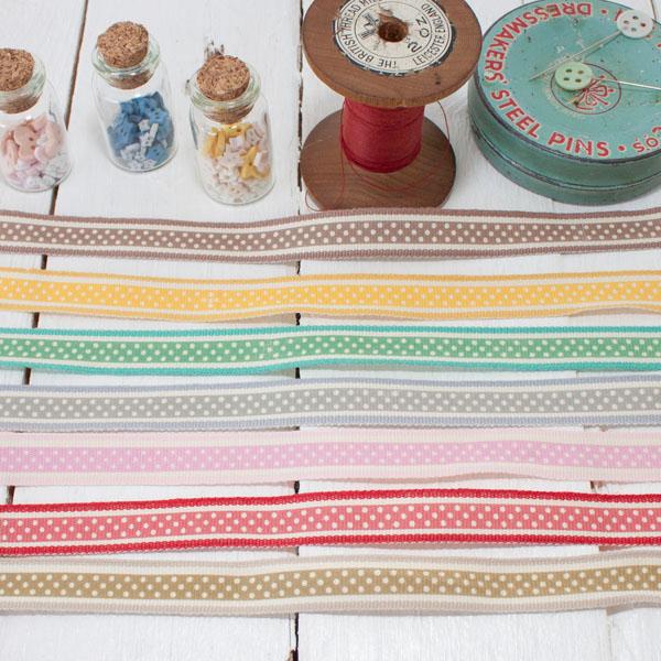 Ribbon Pack - Bright Dotty Stripe - Frumble Fabrics