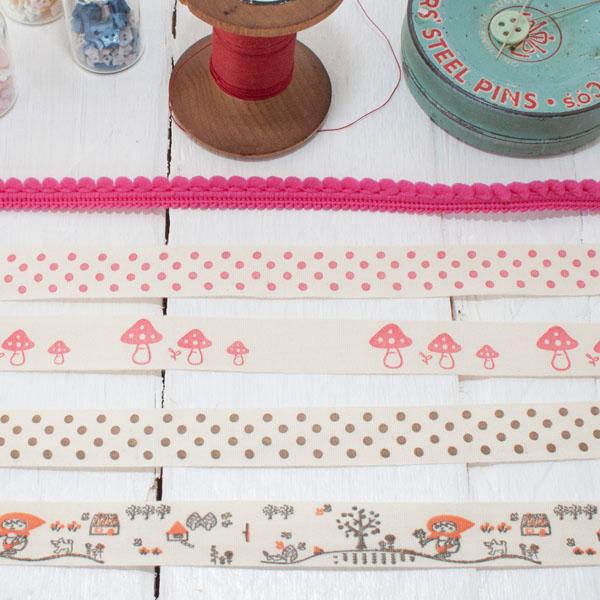 Ribbon Pack - Red Riding Hood Polka - Frumble Fabrics