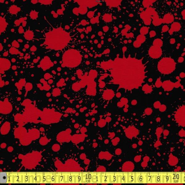 Blood Type Splatter Black - Frumble Fabrics